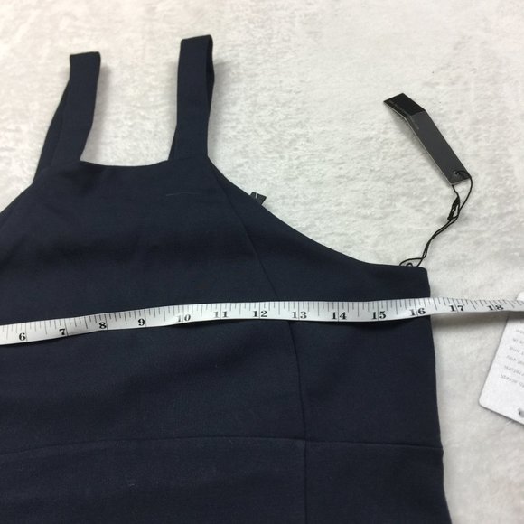 NWT Felicity and Coco Sheath Dress Sz L Womans Navy Knit Halter Neck Sleeveless - Picture 10 of 12